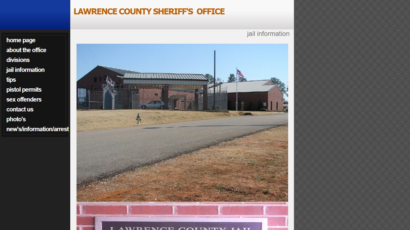 JAIL INFORMATION - lawrencecosheriffal